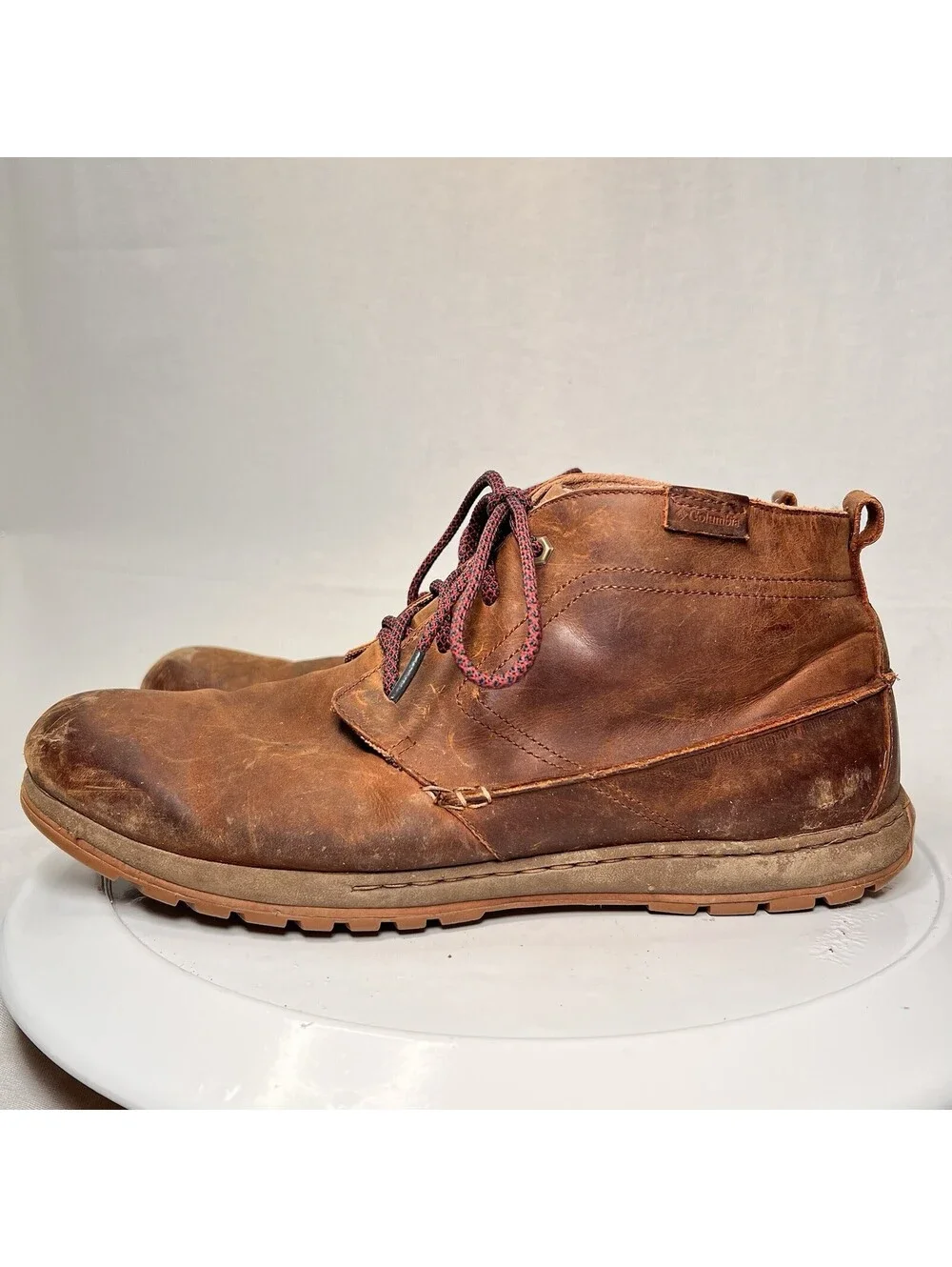Columbia Davenport Chukka Waterproof Brown Leather Boots Men's Size 14